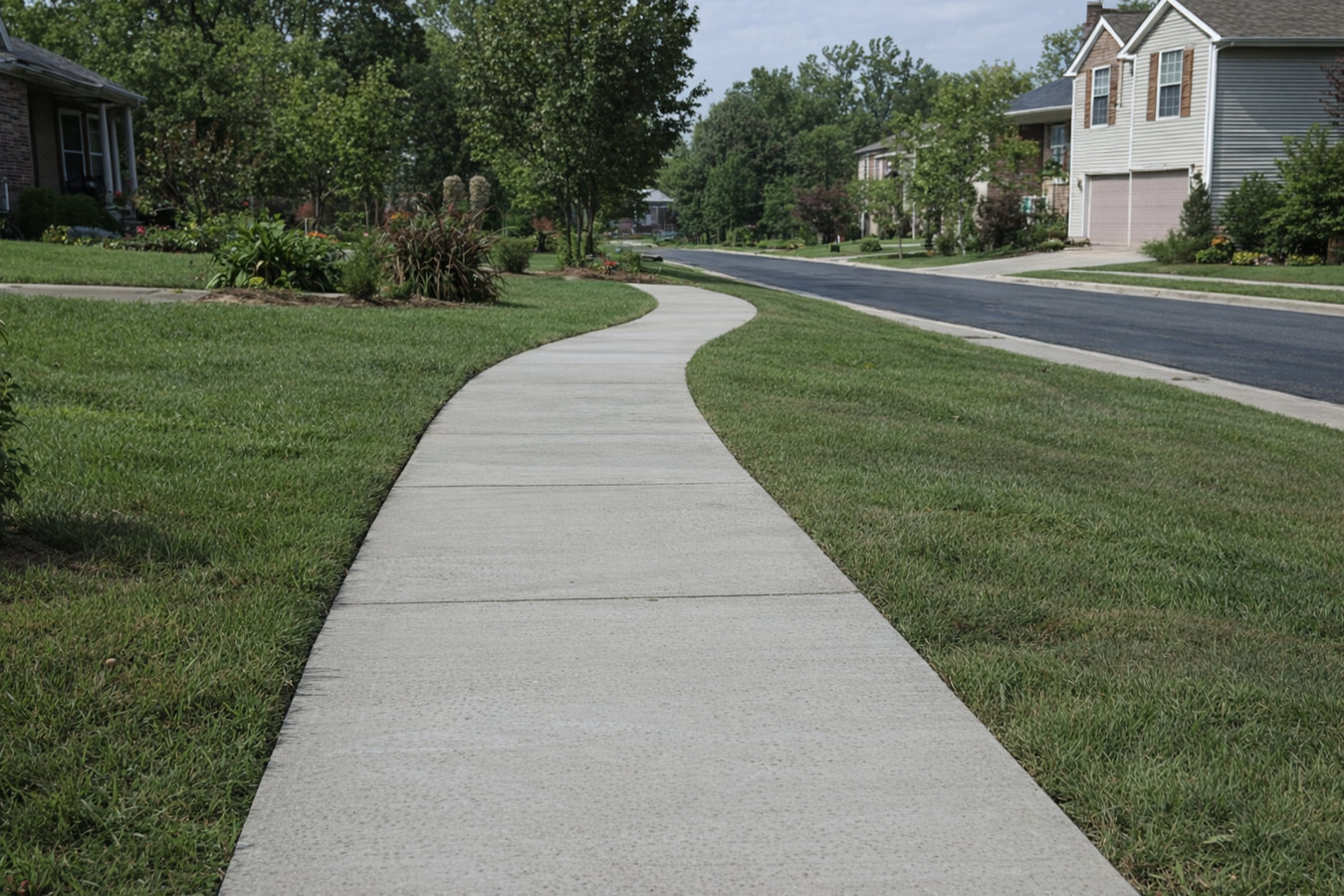 Concrete sidewalk building in Downey, CA